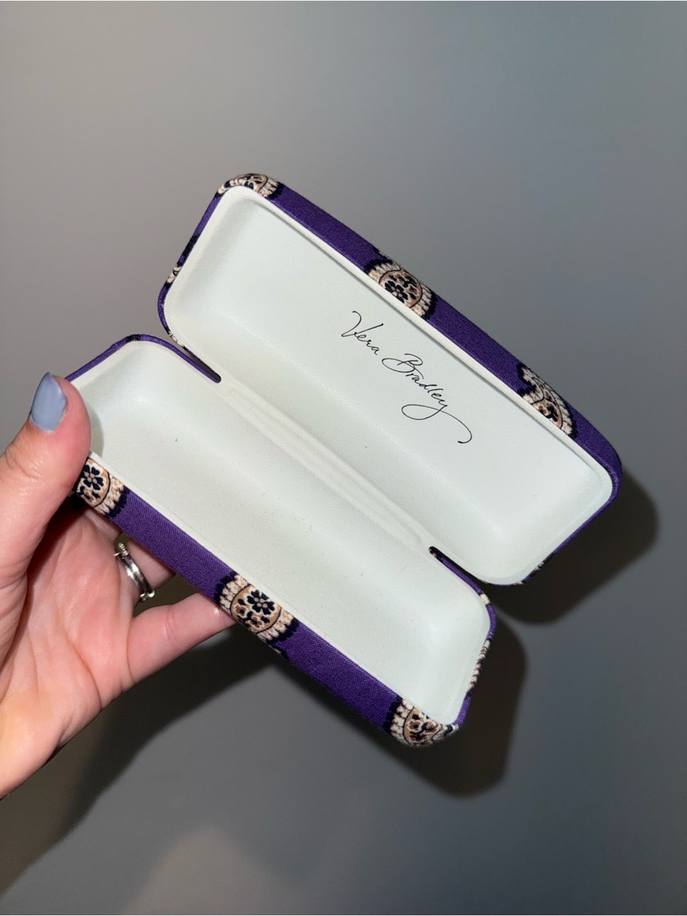 Vera Bradley Purple Patterned Eyeglass Case
